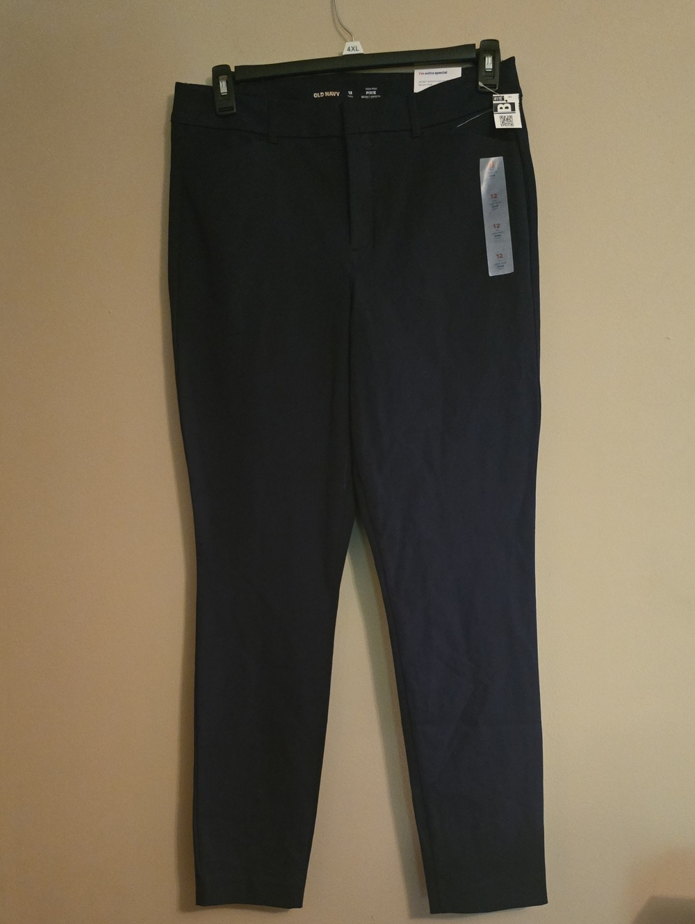 New Old Navy Women's 12T Pixie High-rise Ankle Navy Trouser Pants Never Fade